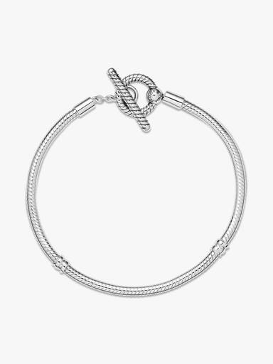 Pulseira com fecho em T malha Snake