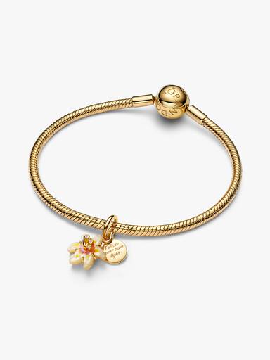 Conta Brilha no Escuro Flor Gota de Sol Tangled Disney
