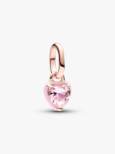 Mini Conta Pendente Coração Chakra Rosa Pandora ME
