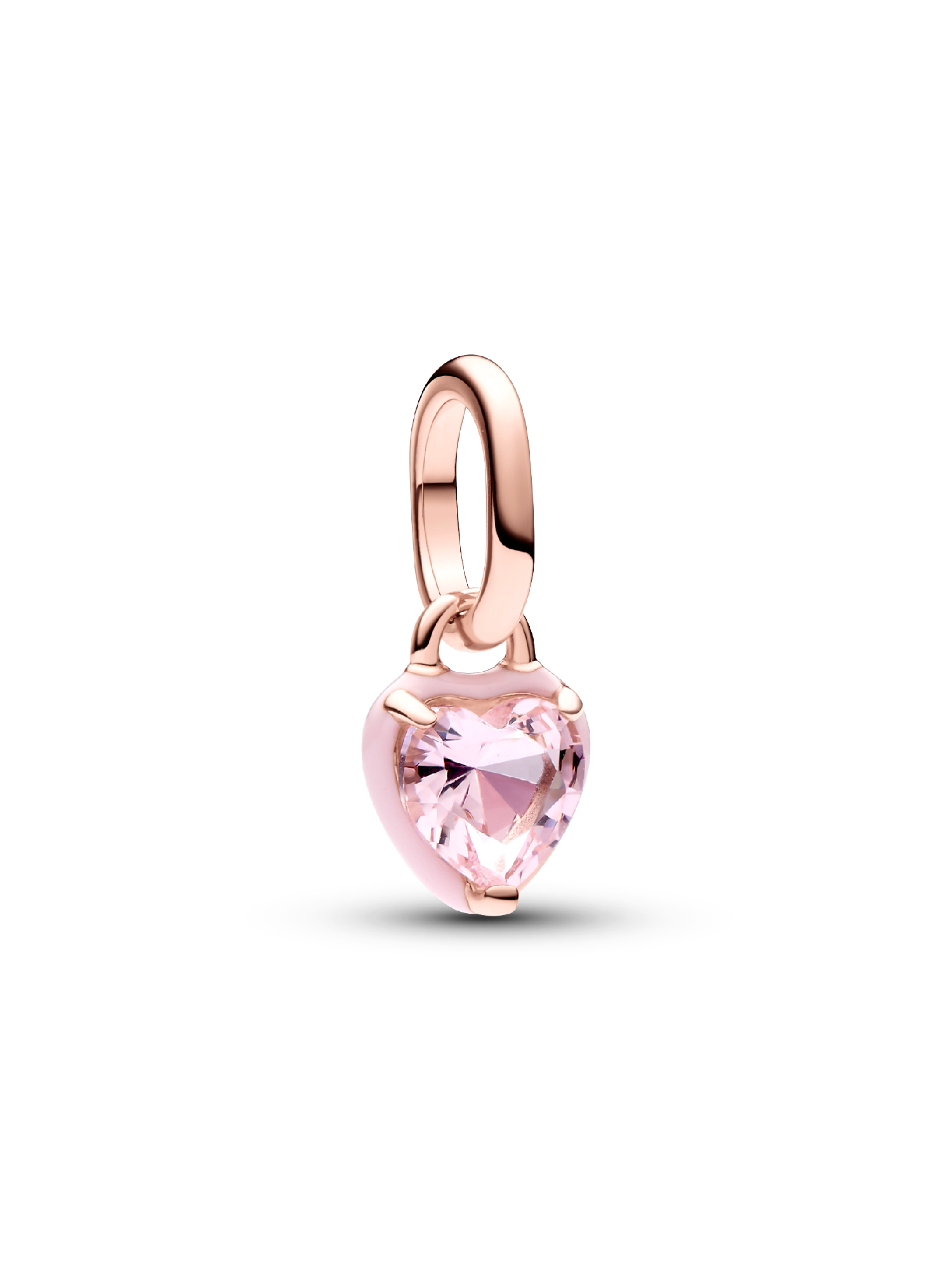 Mini Conta Pendente Coração Chakra Rosa Pandora ME