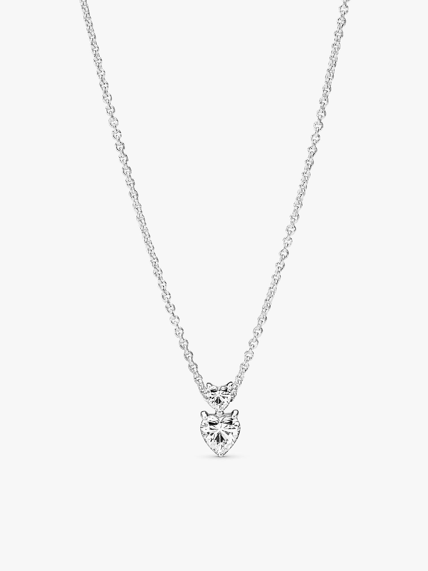 Colar Pandora Double Heart Pendant Sparkling