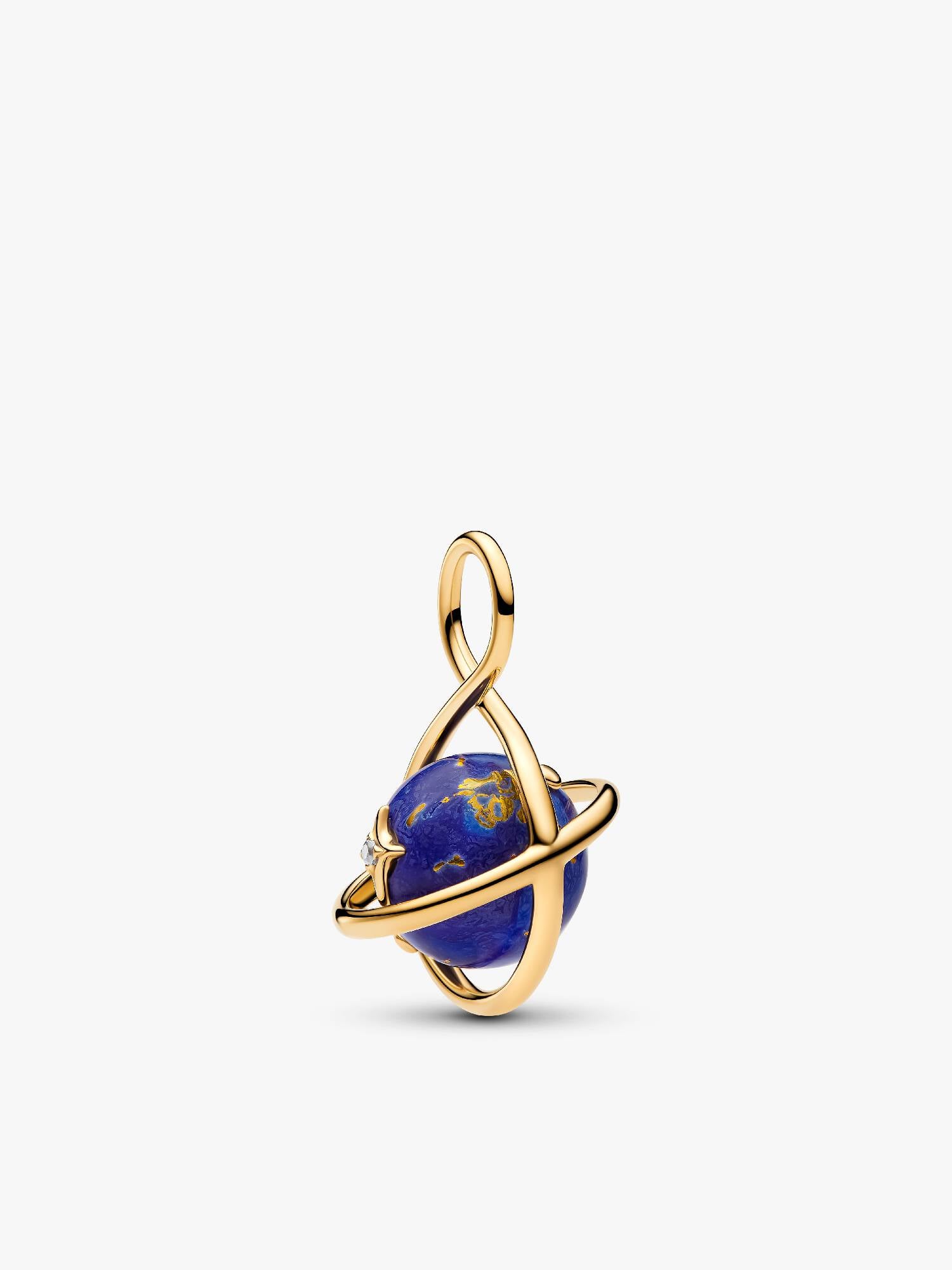 Conta Pendente Rotativa Planeta Azul Celestial