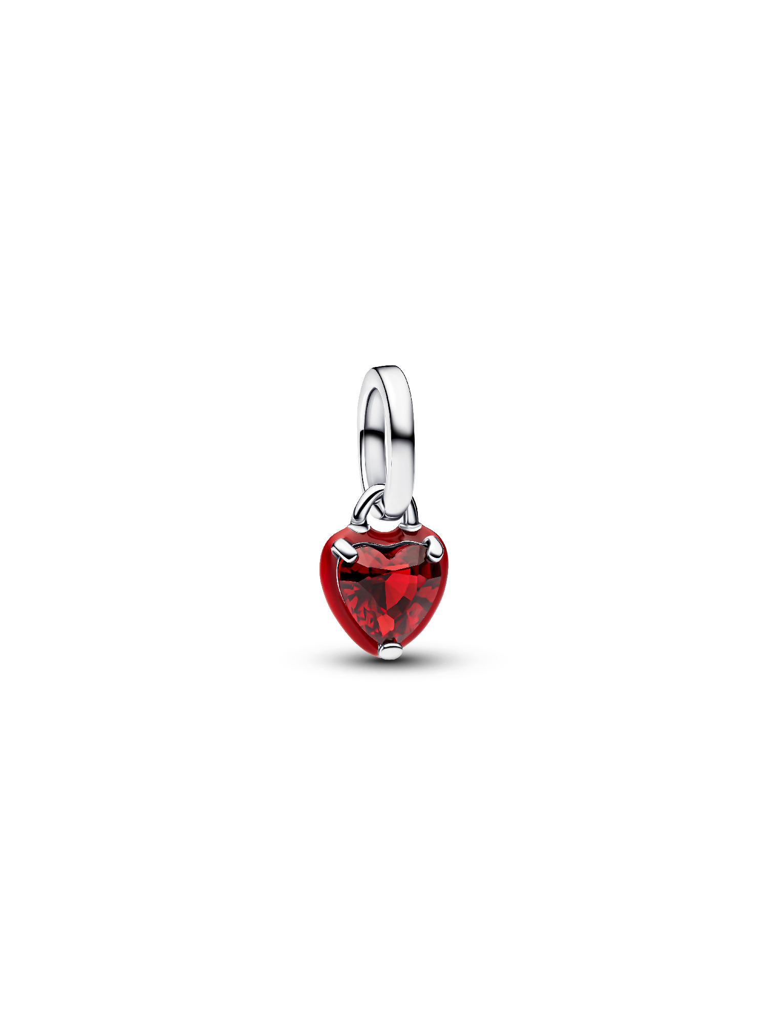 Mini-conta Pendente Coração Chakra Vermelho