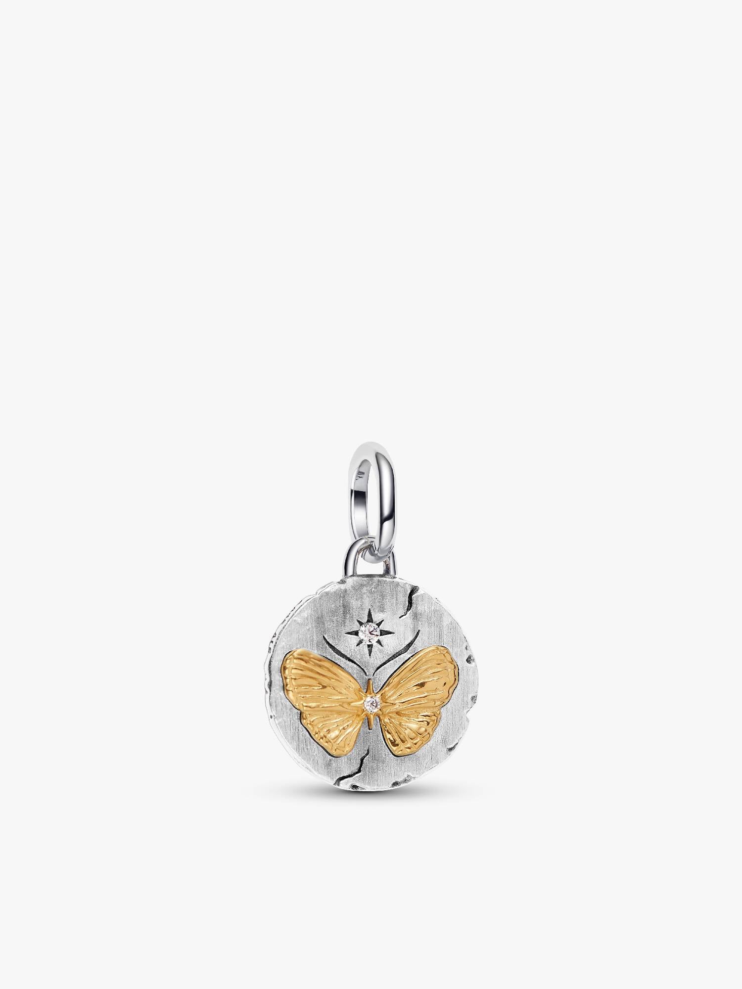 Conta Medalhão Borboleta