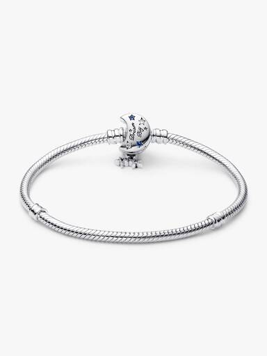 Pulseira Malha Snake Fecho Lua Cintilante