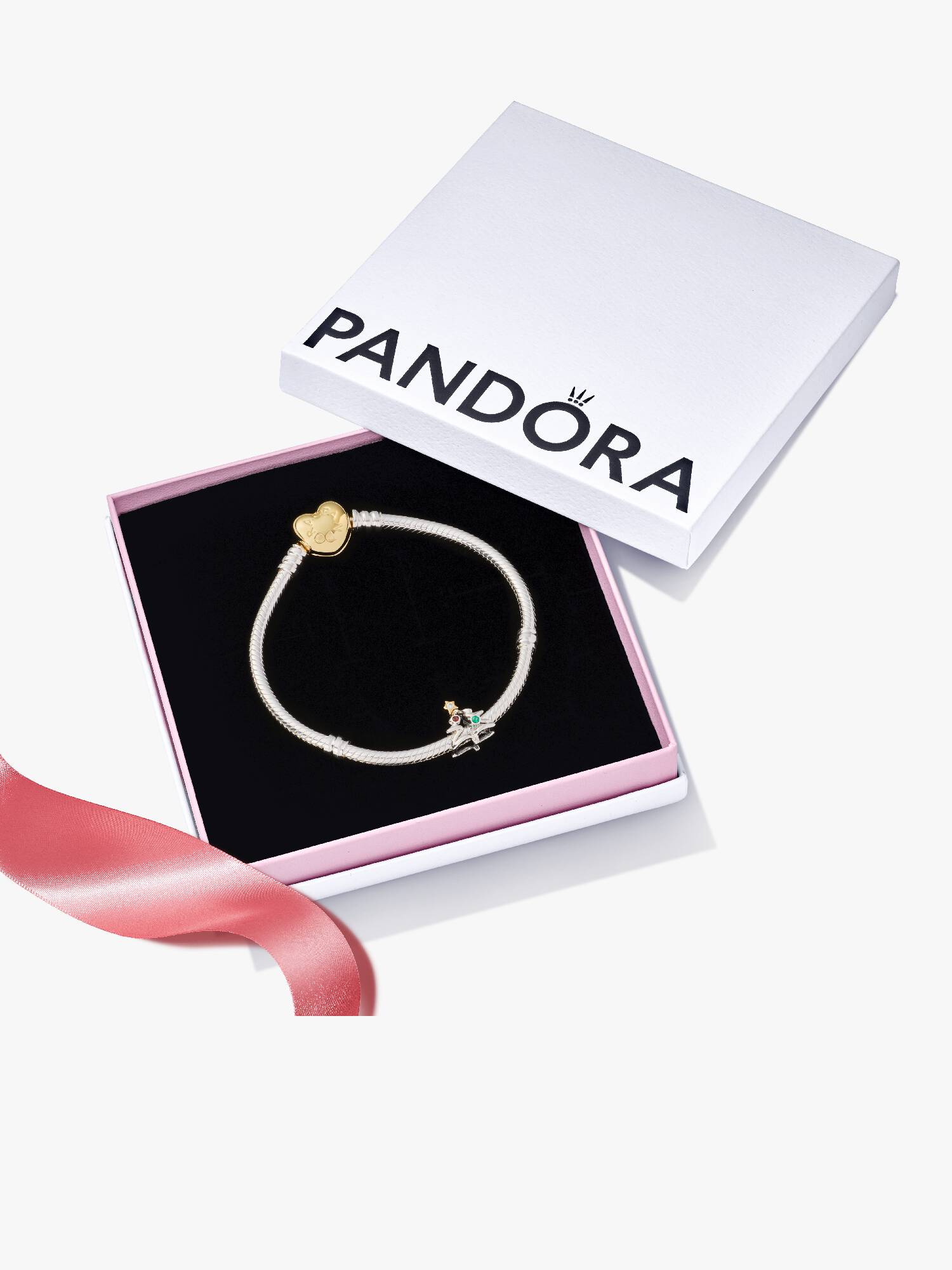 Conjunto de Presente Pulseira com Conta Árvore de Natal