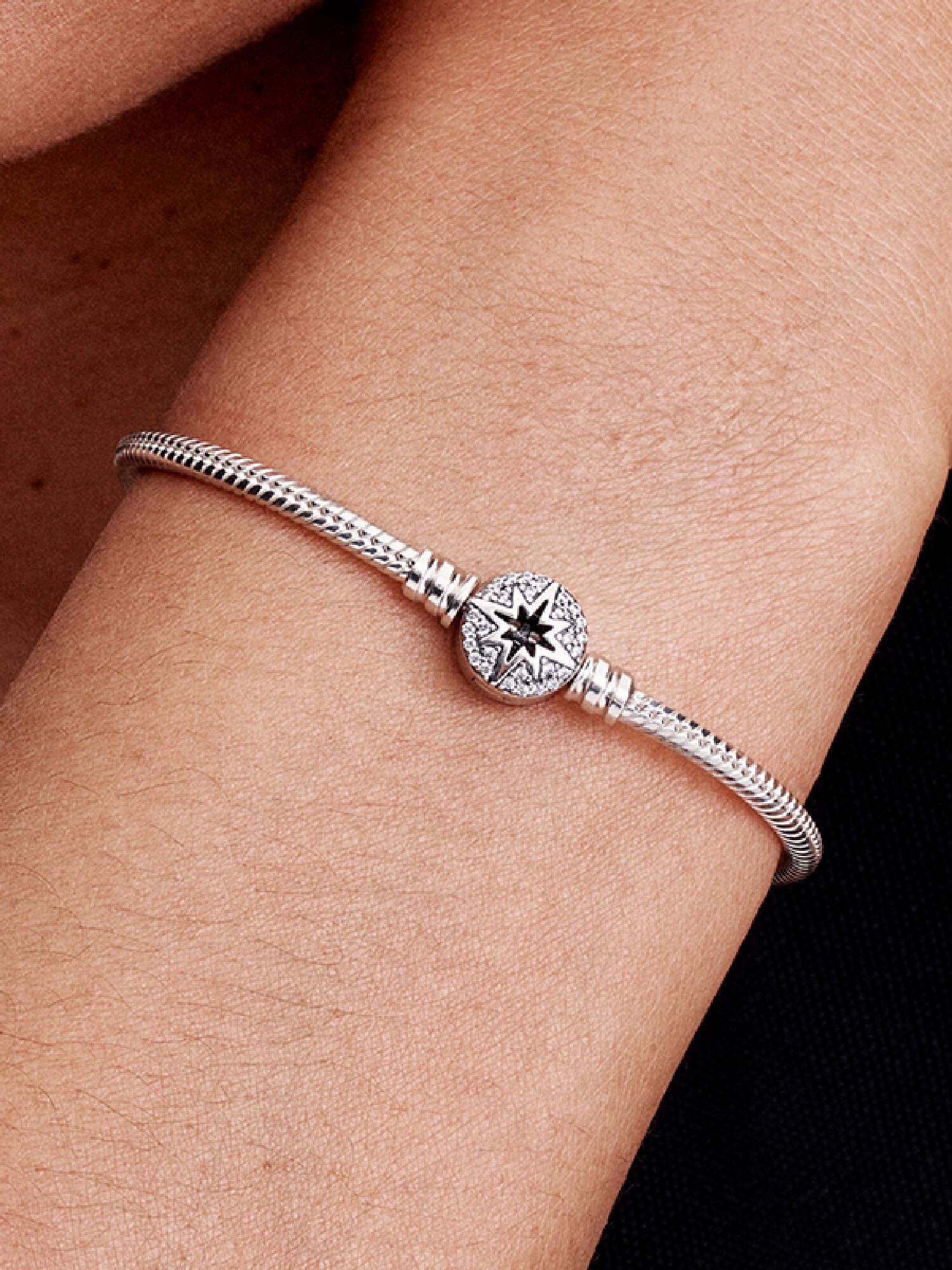 Pulseira Malha Snake Fecho Estrela do Norte