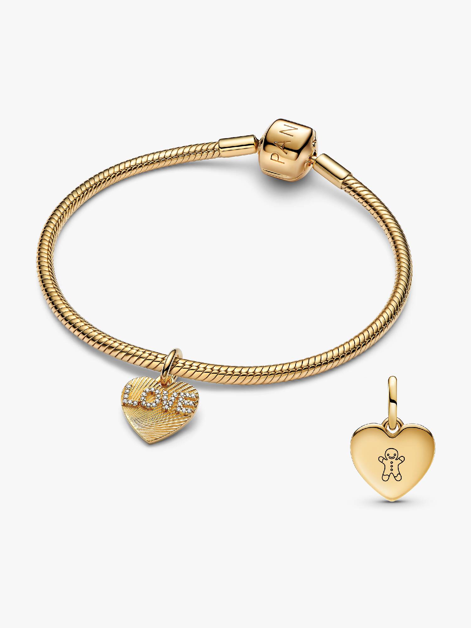 Conjunto de Presente Pulseira com Charm em Forma de Coração LOVE