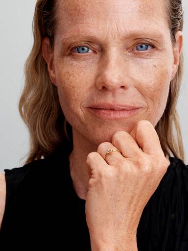 Anel Auréola Redonda Pavé