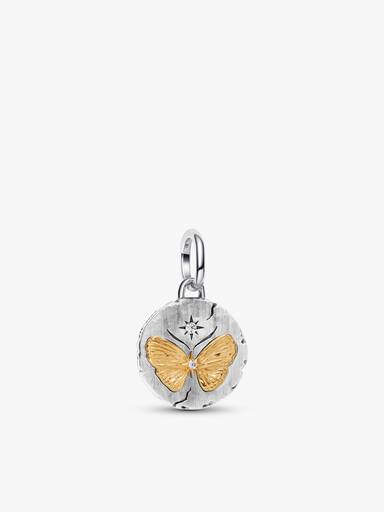 Conjunto de Colar Medalhão Borboleta