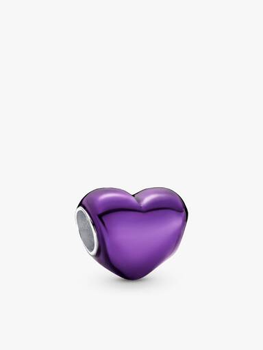Conjunto de Presente Pulseira Coração Roxo e Borboleta