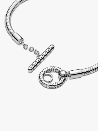Pulseira com fecho em T malha Snake