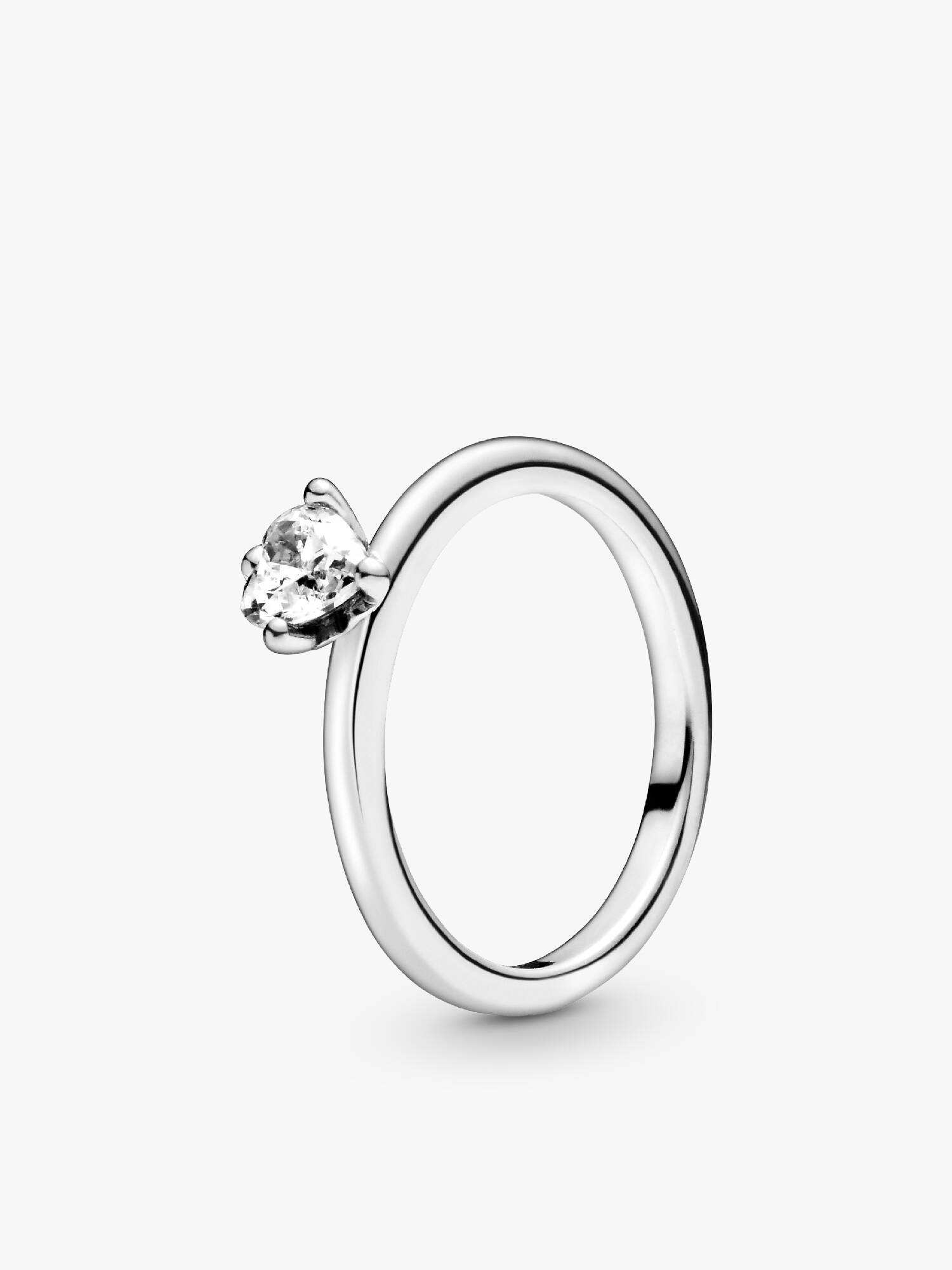 Anel Clear Heart Solitaire