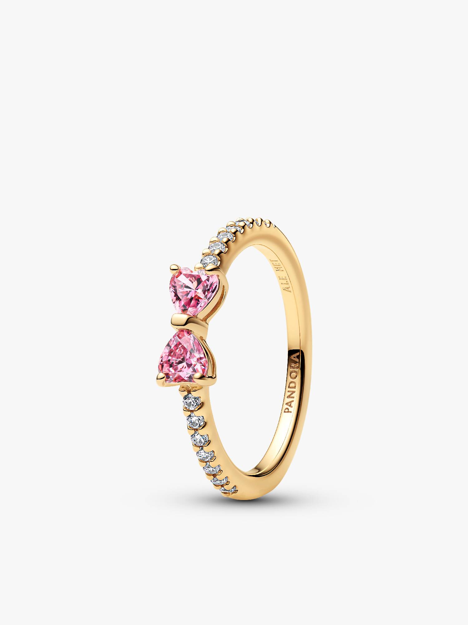 Anel Laço Rosa Brilhante