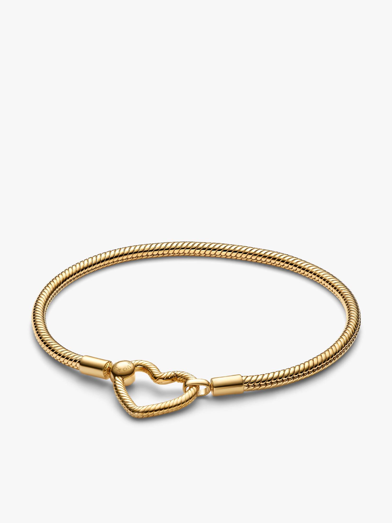 Pulseira Malha Snake Fecho Coração