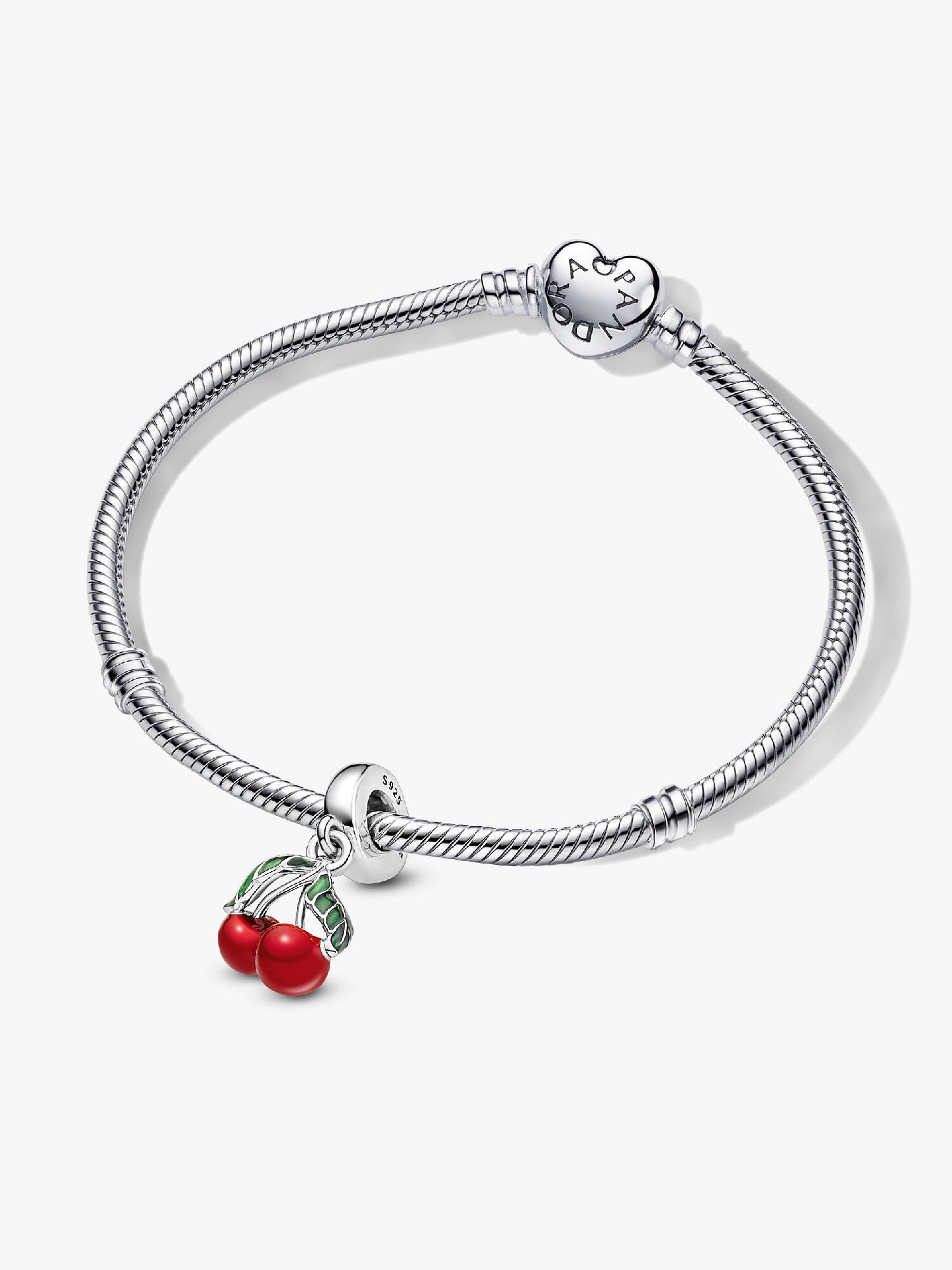 Conjunto de Presente Pulseira com Charm Pendente Cereja