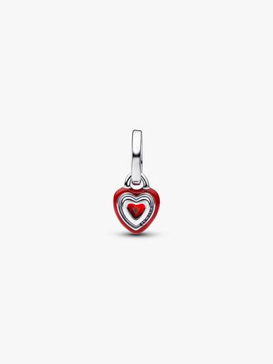 Mini-conta Pendente Coração Chakra Vermelho