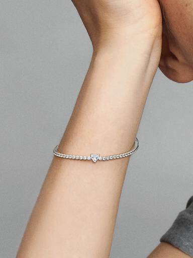 Pulseira Brilhante Coração