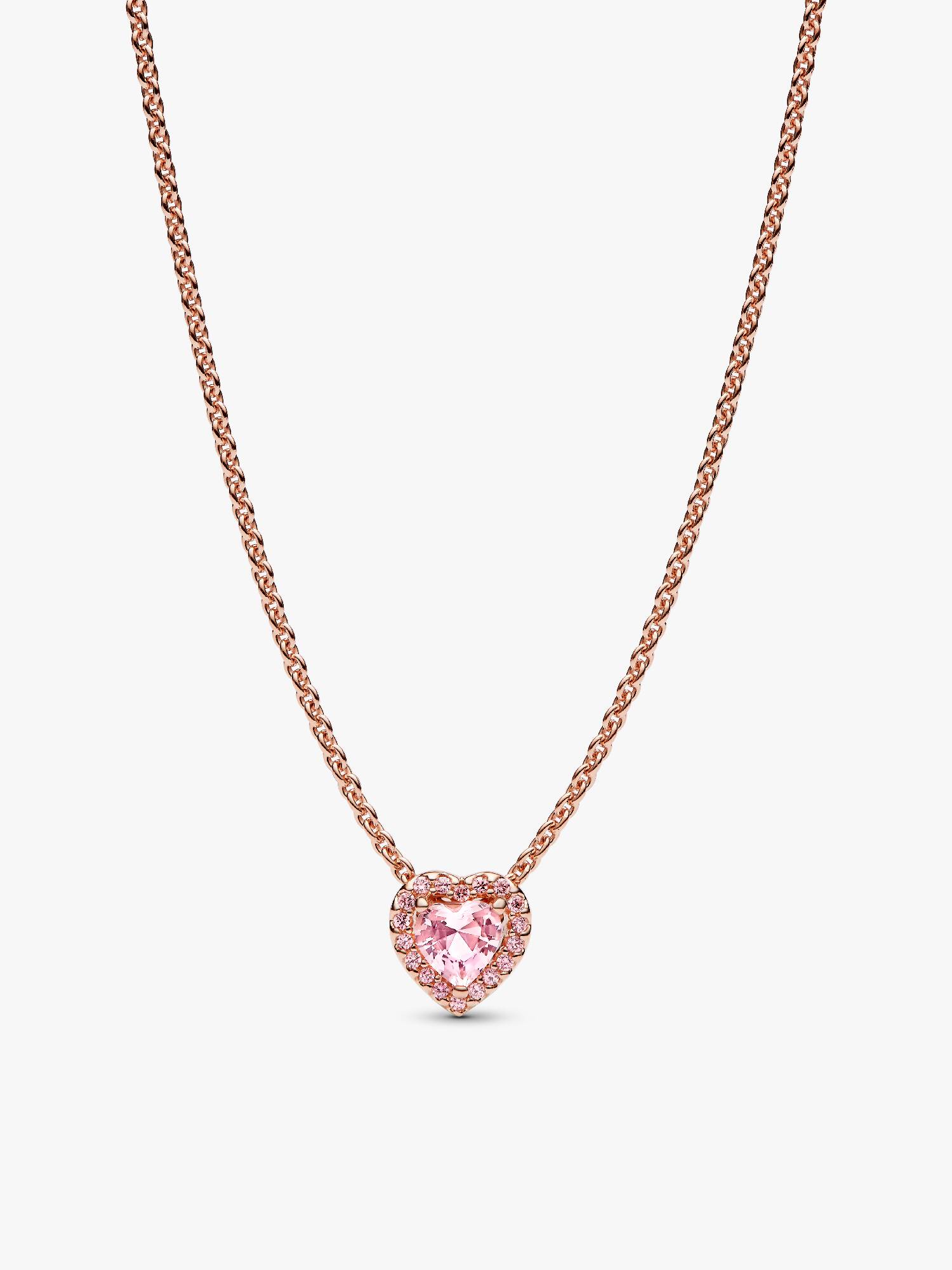 Colar Coração Rosa