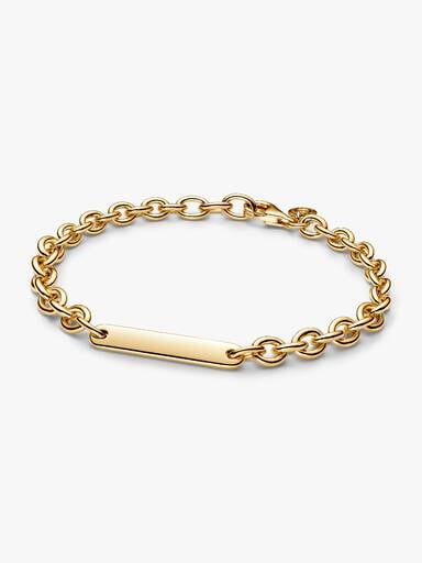 Pulseira de Elos com Barra Gravável