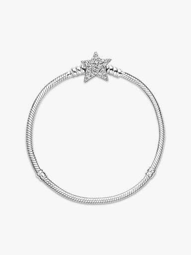 Pulseira Malha Snake Fecho Estrela Assimétrica