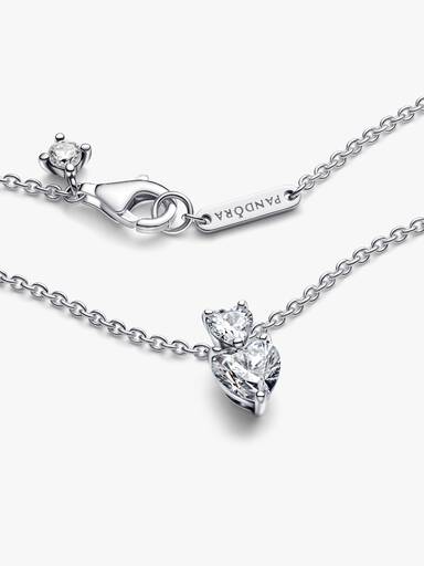 Colar Pandora Double Heart Pendant Sparkling