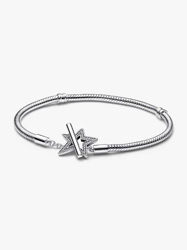 Pulseira Pandora Moments com fecho em T Estrela Brilhante