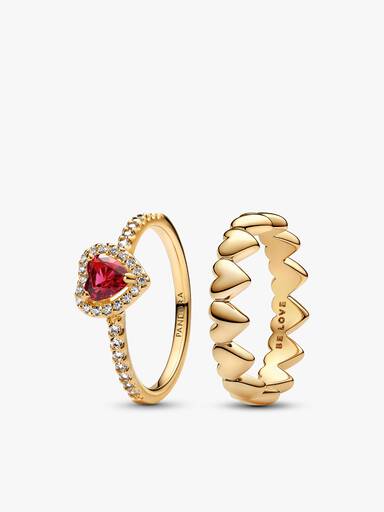 Conjunto de Anéis Corações