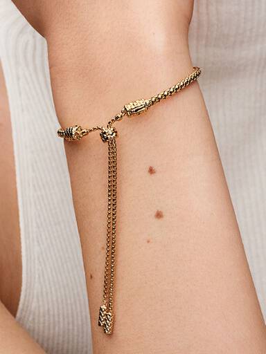 Pulseira Deslizante Corrente Cravejada