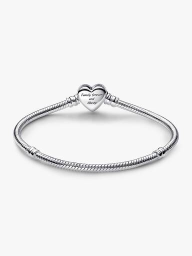 Pulseira Corrente Snake Fecho Coração Infinito Brilhante