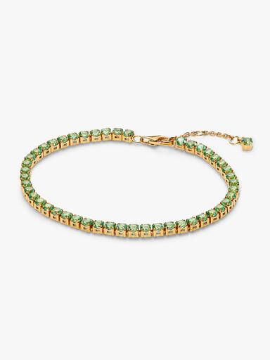 Pulseira de Ténis Verde Brilhante