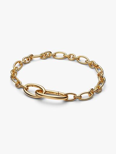 Pulseira de Corrente de Elos Ovais de Abrir