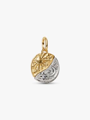 Conta Medalhão Sol e Lua