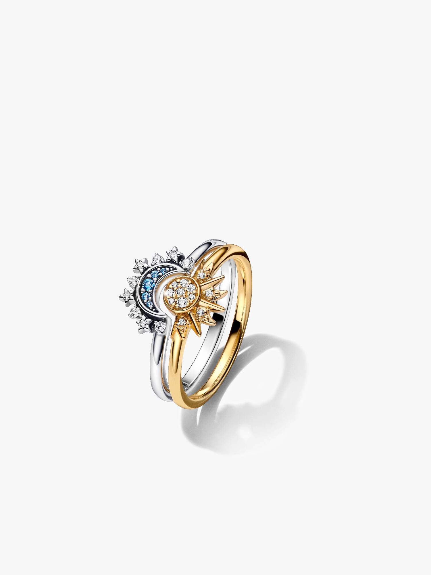 Conjunto de Presente Anéis Sol e Lua