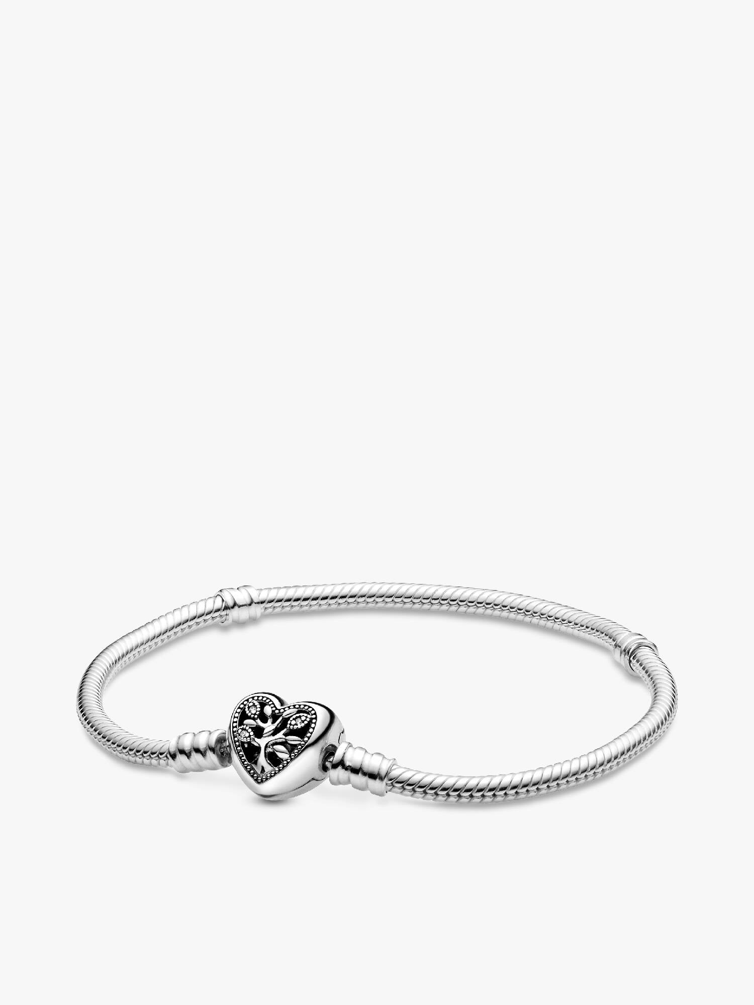 Pulseira Malha Snake Fecho Coração Árvore de Família