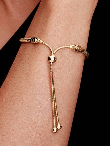 Pulseira Deslizante Malha Snake