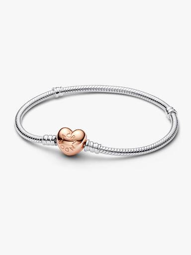 Pulseira Malha Snake e Coração