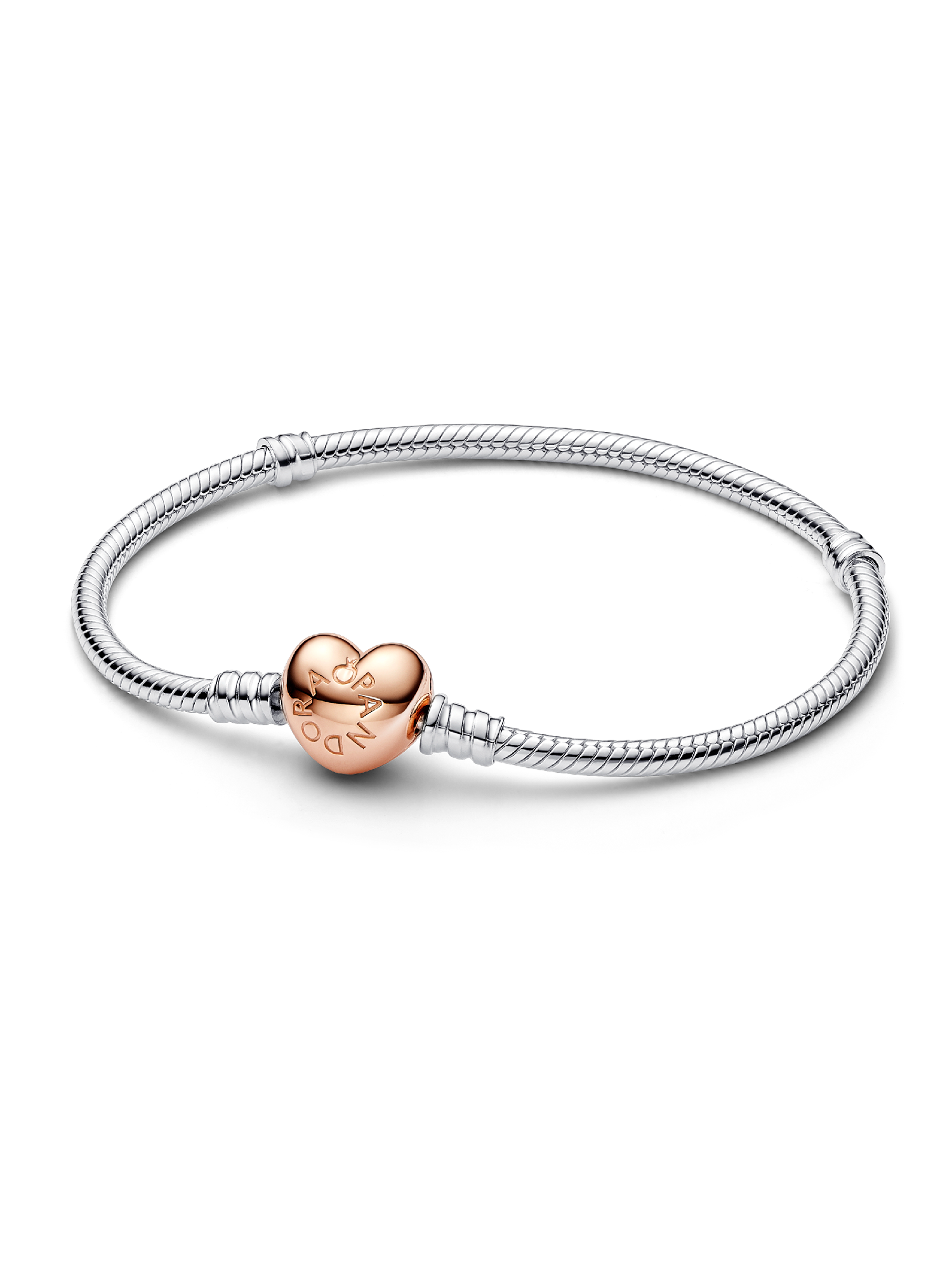 Pulseira Malha Snake e Coração