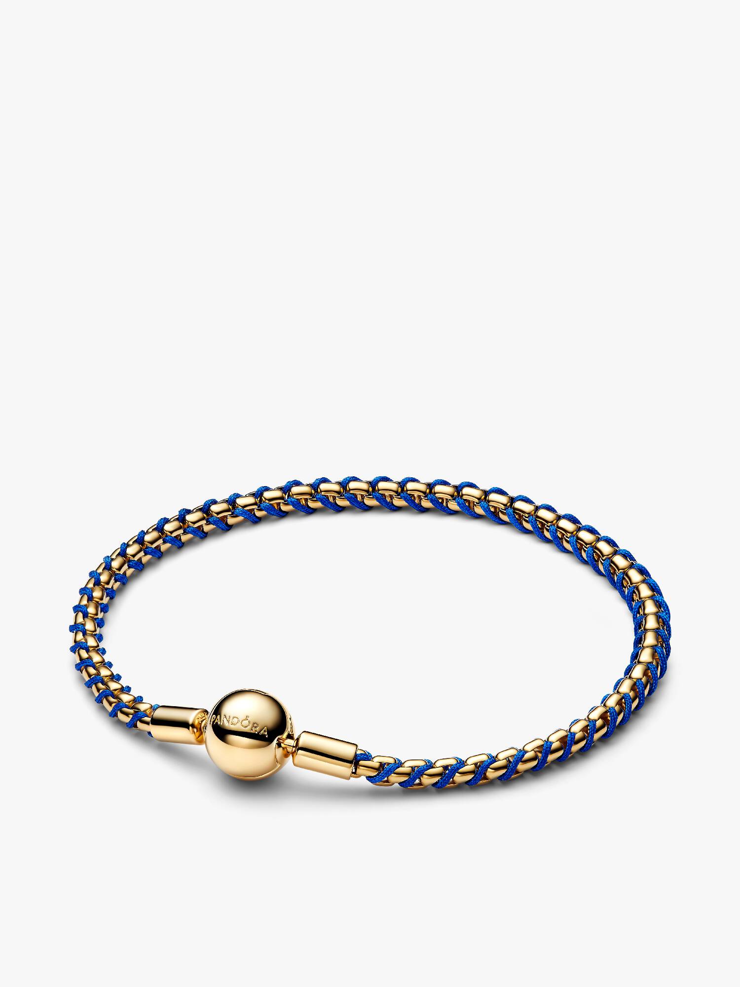 Pulseira Corrente Caixa Cordão Azul