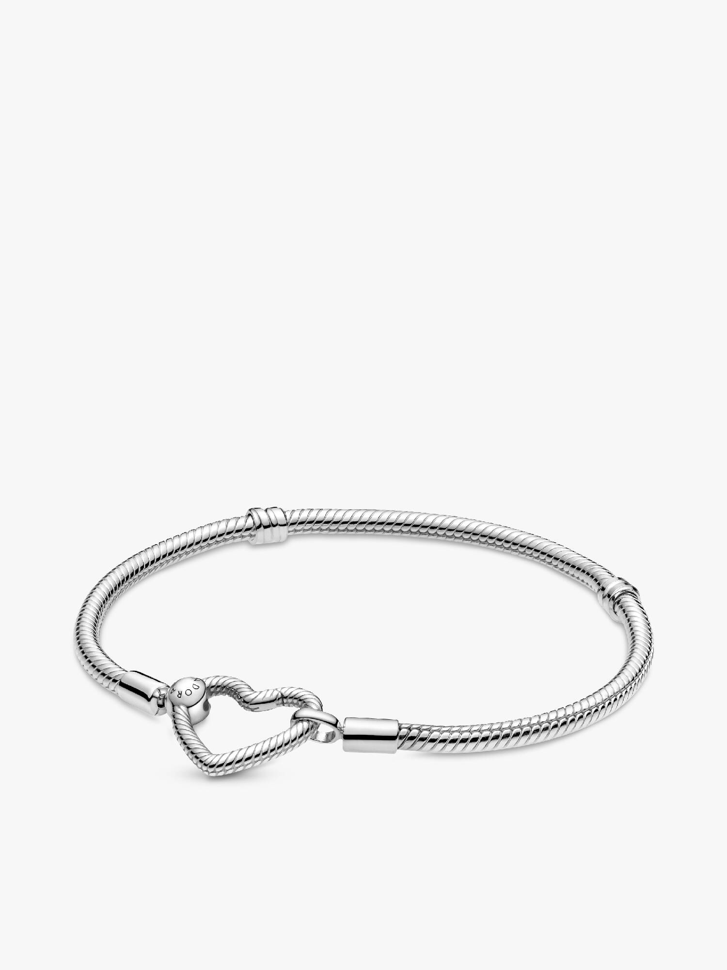 Pulseira Malha Snake Fecho Coração