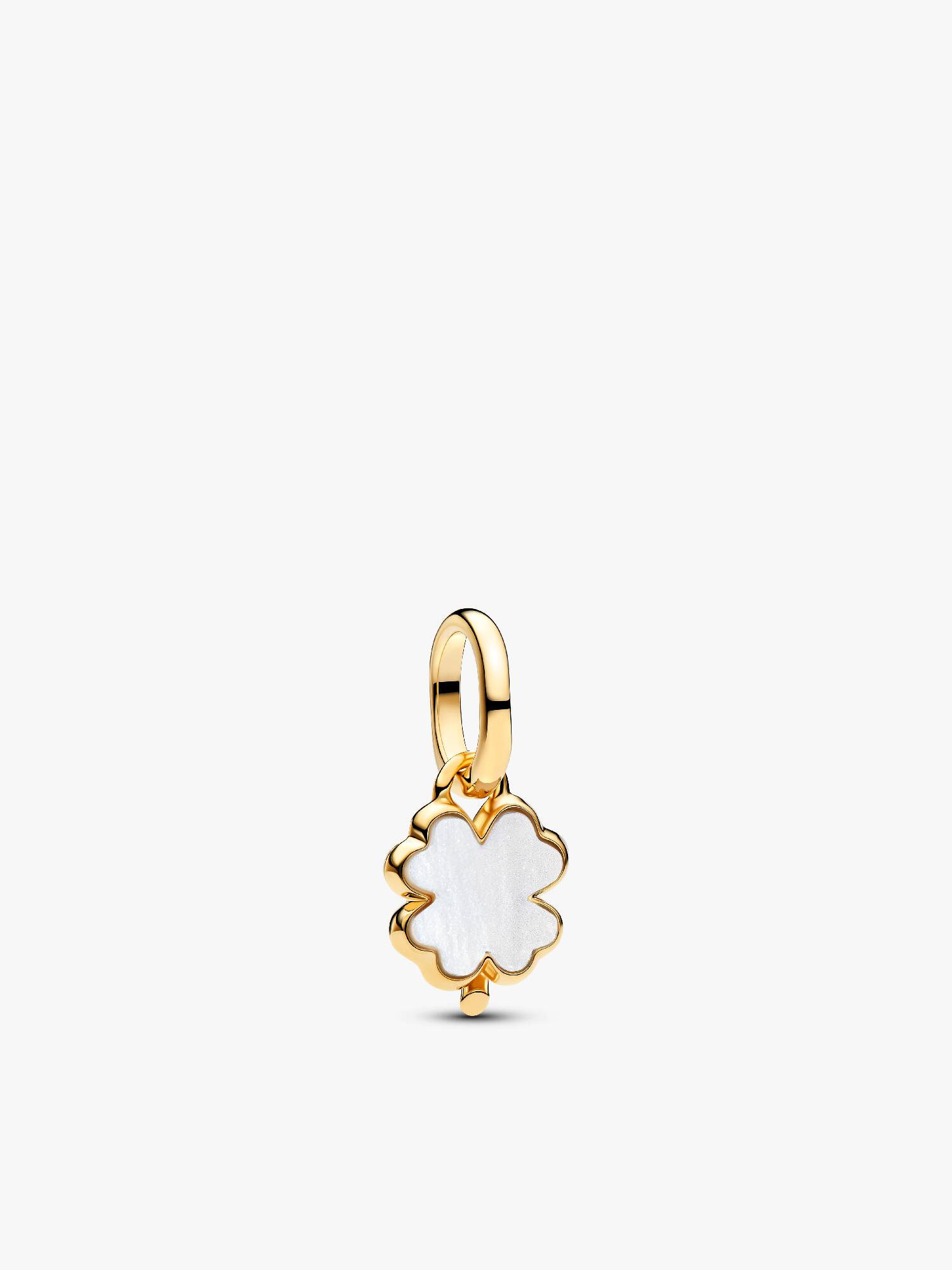 Conta Pendente Trevo de Quatro Folhas Branco