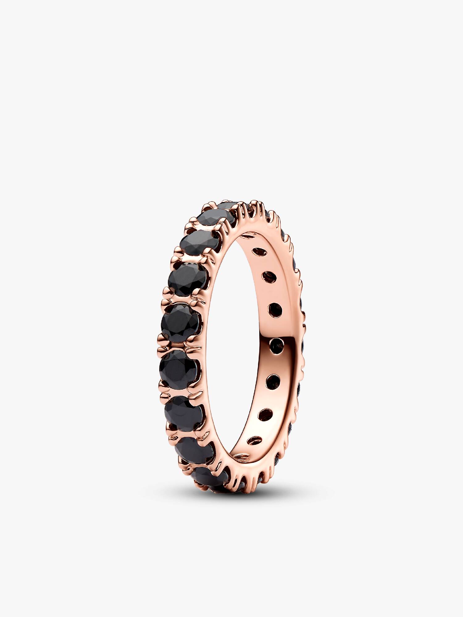 Anel Black Sparkling Row Eternity