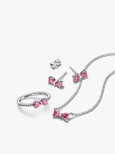 Conjunto de Presente Laço Rosa Brilhante