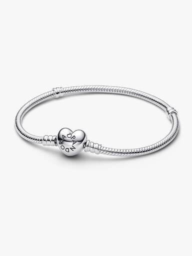 Pulseira Malha Snake e Coração
