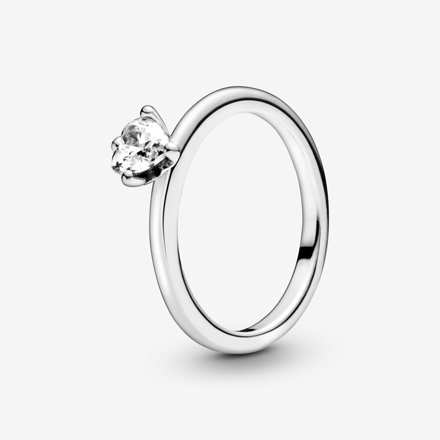 Anel Clear Heart Solitaire image number 0
