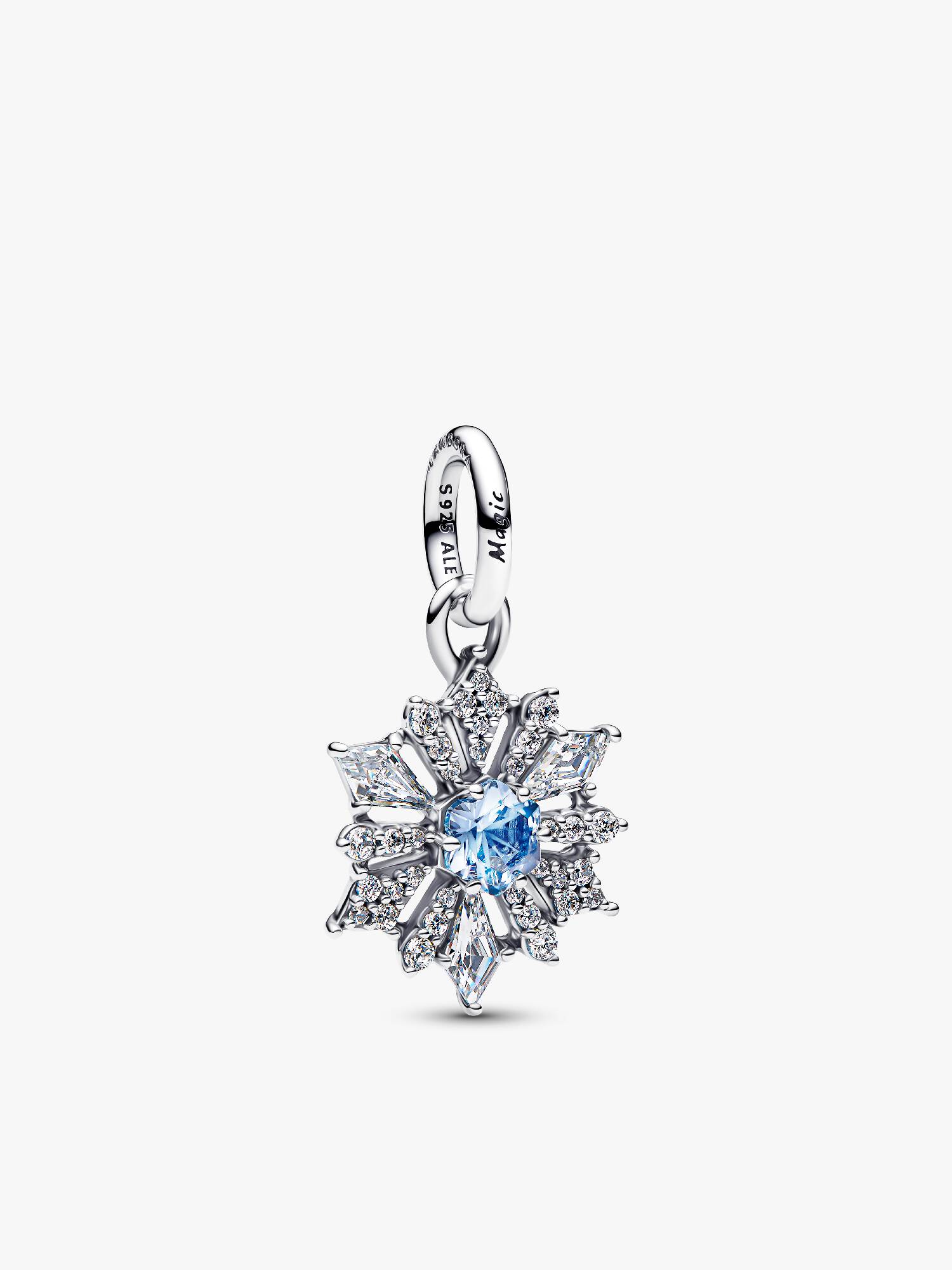 Conta Pendente Floco de Neve Rainha Elsa Frozen Disney Prata