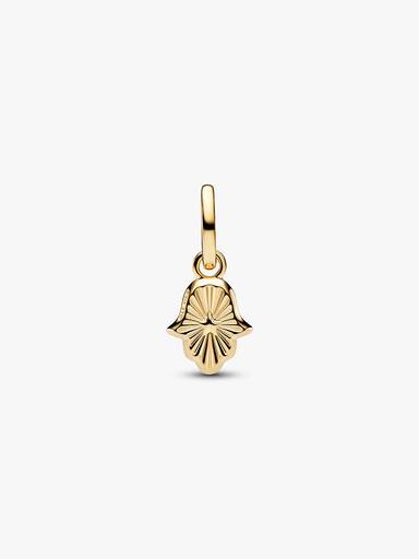 Mini-conta Pendente Mão Hamsa Verde