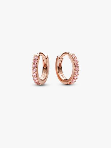 Argolas Huggie Rosa Brilhantes