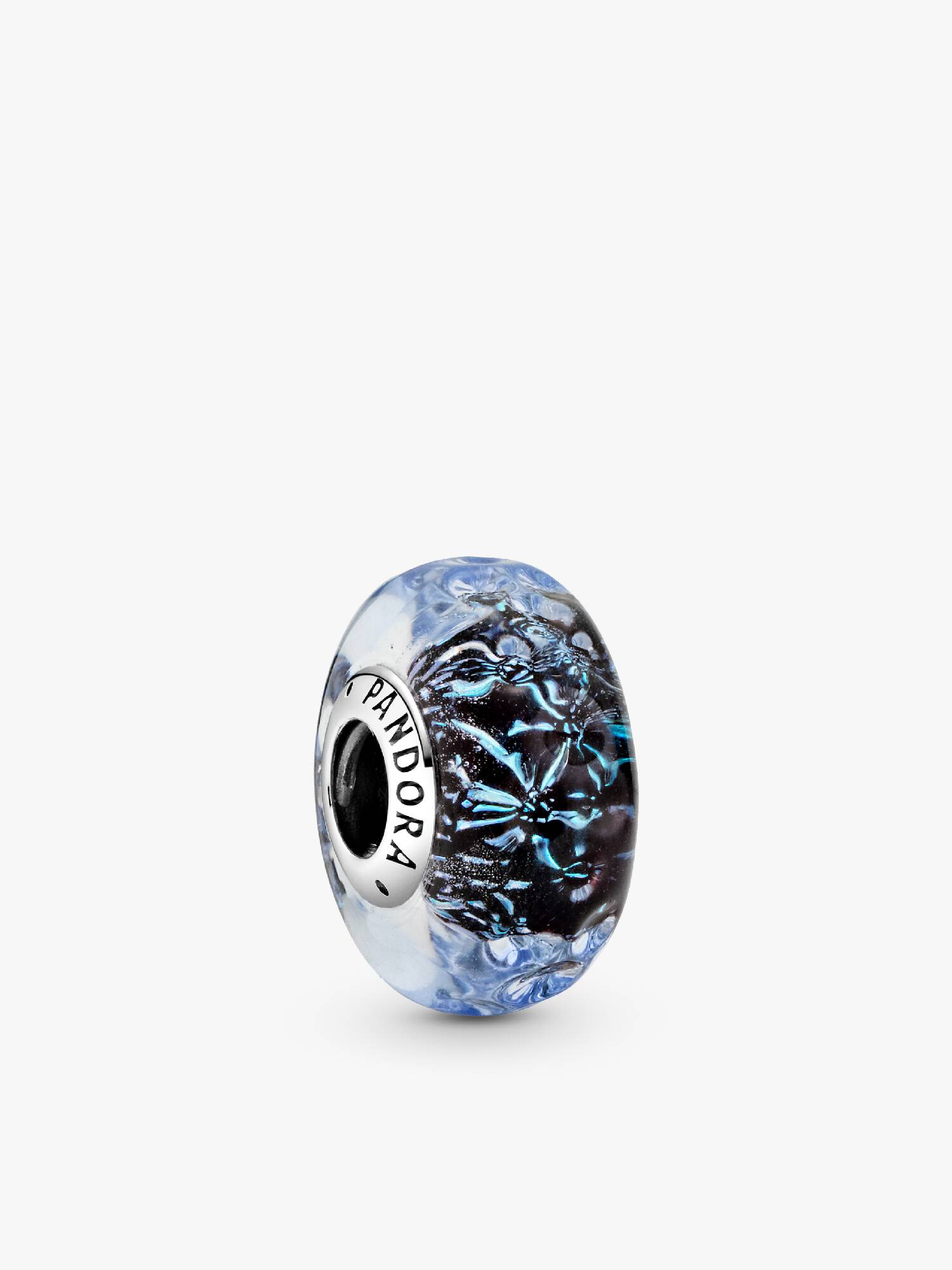 Conta Murano Iridescente Ondulado Azul