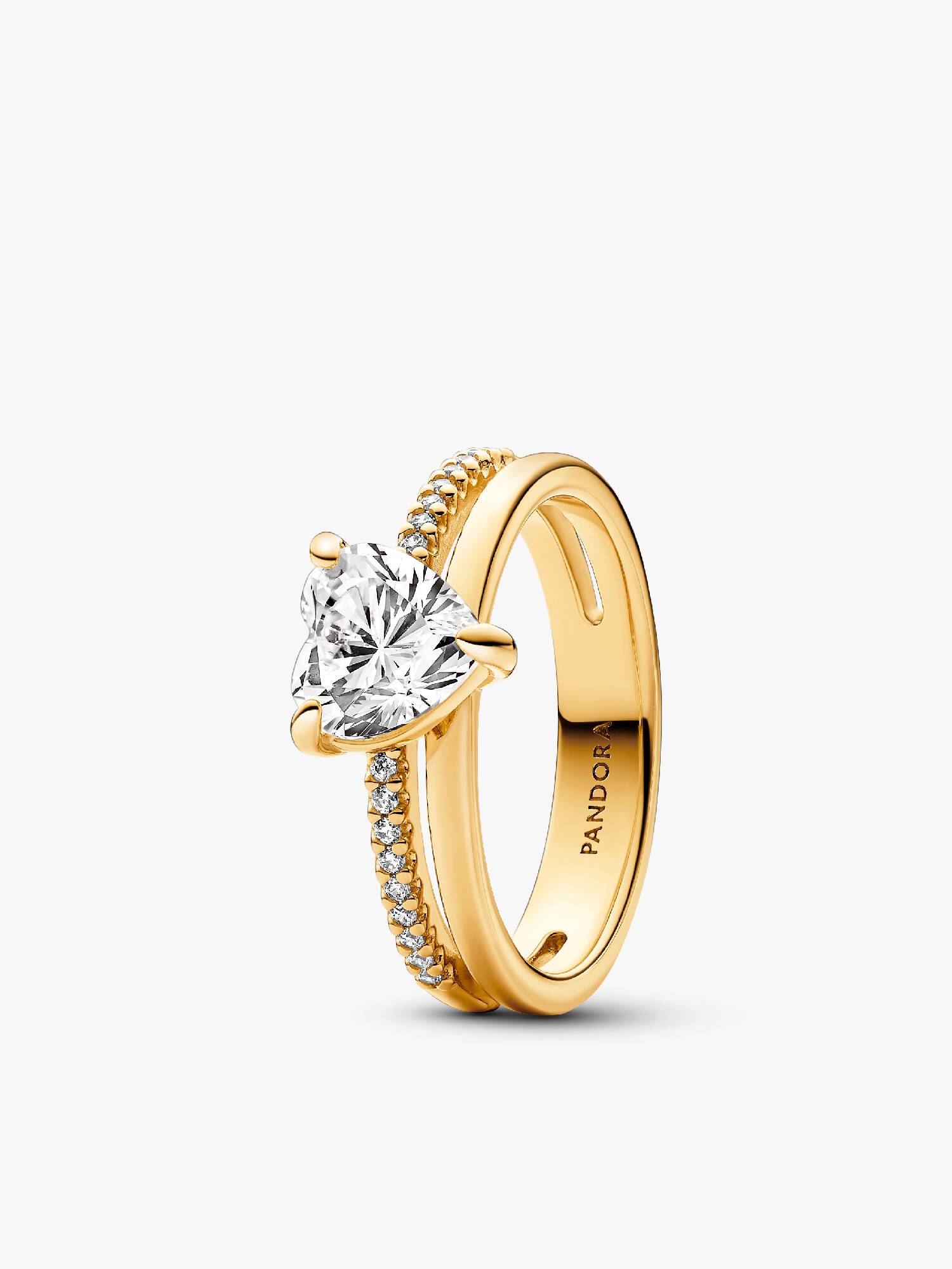 Anel Double Band Heart